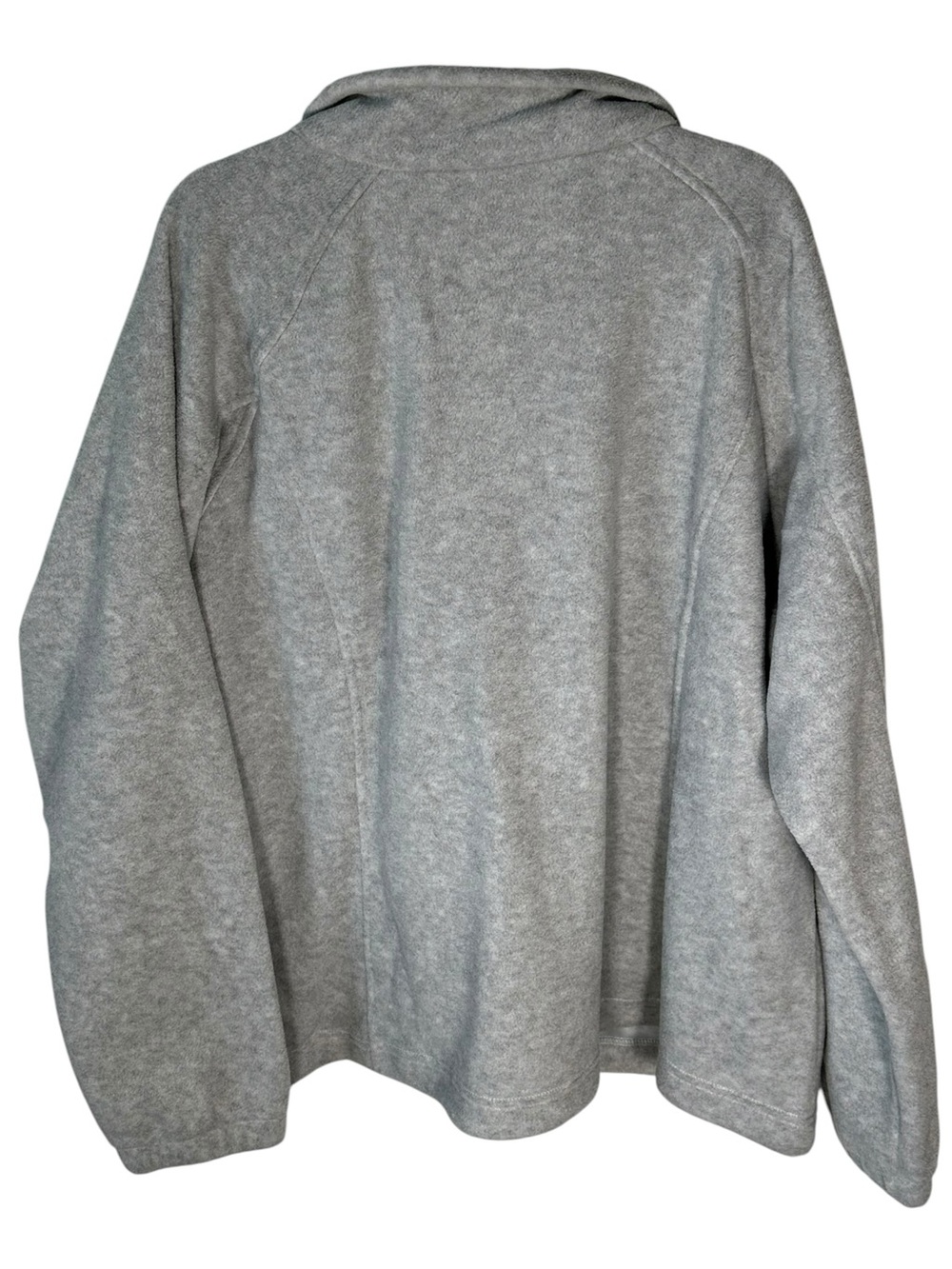 NWT Columbia Women's Heather Light Gray Full-Zip Teddy Fleece Jacket 3X - Picture 4 of 12